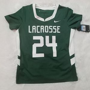 NWT NIKE GIRLS LACROSSE Green Medium Jersey M